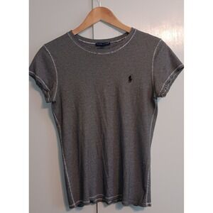 ralph lauren women t shirt stripe y2k 90s fitted retro baby tee